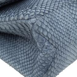 Pre Owned Chanel White Python 2.55 Reissue 226 Flap Bag