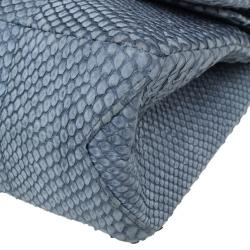 Pre Owned Chanel White Python 2.55 Reissue 226 Flap Bag