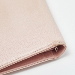 Chanel Light Pink Caviar Leather CC Bifold Long Wallet
