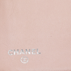 Chanel Light Pink Caviar Leather CC Bifold Long Wallet