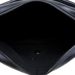 Pre Owned حقيبة شانيل قلاب ايزي كبيرة جلد كافيار مبطنة رصاصية داكنة ميتالك