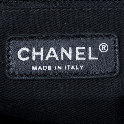 Pre Owned حقيبة شانيل قلاب ايزي كبيرة جلد كافيار مبطنة رصاصية داكنة ميتالك