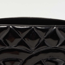 Pre Owned Chanel Black Patent Leather Medallion Tote Bag