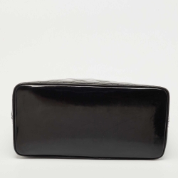 Pre Owned Chanel Black Patent Leather Medallion Tote Bag