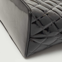 Pre Owned Chanel Black Patent Leather Medallion Tote Bag