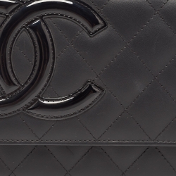 Chanel Black Quilted Leather Cambon Ligne Wallet