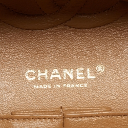 Pre Owned Chanel Multicolor Tweed and Leather Medium Classic Double Flap Bag