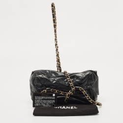 Pre Owned Chanel Black Quilted Leather Paris-Bombay Baluchon Bag