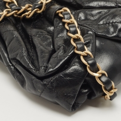 Pre Owned Chanel Black Quilted Leather Paris-Bombay Baluchon Bag