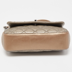 Pre Owned Chanel Beige/Metallic Quilted Leather Lady Pearly Shoulder Bag