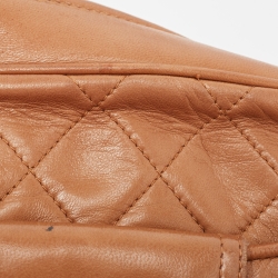 Pre Owned Chanel Brown Quilted Leather CC Pocket Tassel Camera Bag