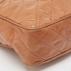 Pre Owned Chanel Brown Quilted Leather CC Pocket Tassel Camera Bag