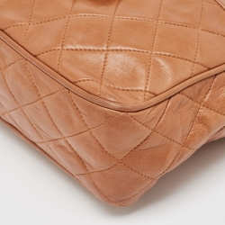 Pre Owned Chanel Brown Quilted Leather CC Pocket Tassel Camera Bag