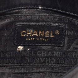 Pre Owned Chanel Black Bar Quilted Leather Mini CC Flap Bag