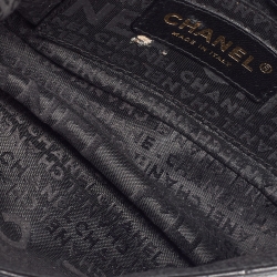 Pre Owned Chanel Black Bar Quilted Leather Mini CC Flap Bag