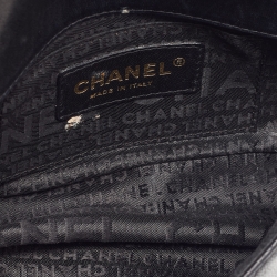 Pre Owned Chanel Black Bar Quilted Leather Mini CC Flap Bag