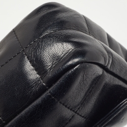Pre Owned Chanel Black Bar Quilted Leather Mini CC Flap Bag