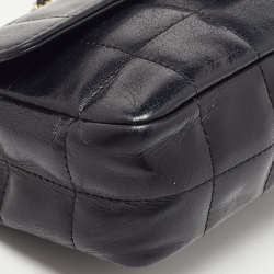 Pre Owned Chanel Black Bar Quilted Leather Mini CC Flap Bag