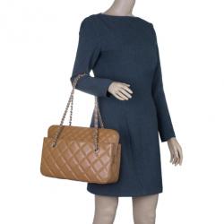 Pre Owned حقيبة شانيل جلد مبطن كلاسيكية