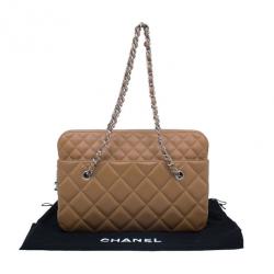 Pre Owned حقيبة شانيل جلد مبطن كلاسيكية