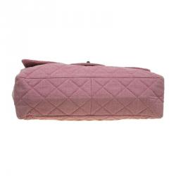Pre Owned Chanel Pink Quilted Fabric Limited Edition XXL Reissue Travel Bag
