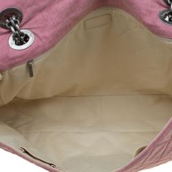 Pre Owned Chanel Pink Quilted Fabric Limited Edition XXL Reissue Travel Bag