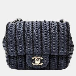 Chanel Small Coco Fringe Flap, Denim, Blue GHW - Laulay Luxury