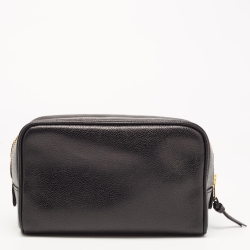 Pre Owned Chanel Black Caviar Leather CC Cosmetic Pouch