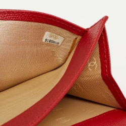 Chanel Red Leather CC Flap French Continental Wallet