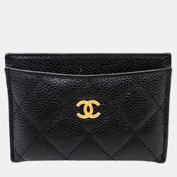 مملوكة مسبقًا Chanel Black caviar card wallet