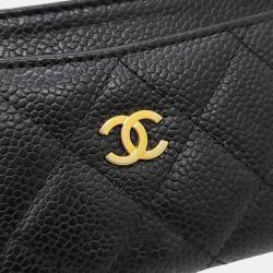 مملوكة مسبقًا Chanel Black caviar card wallet