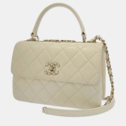 Chanel White Quilted Caviar Leather Classic Jumbo Double Flap Bag Chanel