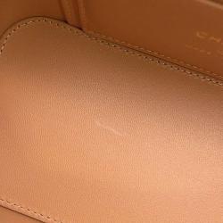 Pre Owned Chanel Beige Leather CC Vanity Case Shoulder Bag