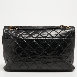 Pre Owned Chanel Black Quilted Python and Leather Urban Mix Classic Shoulder Bag