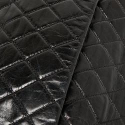 Pre Owned Chanel Black Quilted Python and Leather Urban Mix Classic Shoulder Bag