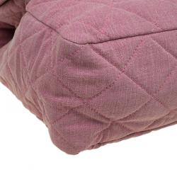 Pre Owned Chanel Pink Quilted Fabric Limited Edition XXL Reissue Travel Bag