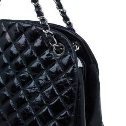 Chanel Black Calfskin Large Quilted Mademoiselle Bag