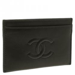 Chanel Black Leather CC Card Holder 