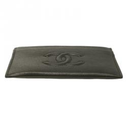 Chanel Black Leather CC Card Holder 
