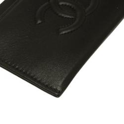 Chanel Black Leather CC Card Holder 