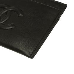 Chanel Black Leather CC Card Holder 
