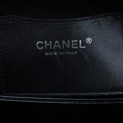 Pre Owned Chanel Black Quilted Patent Leather Large Just Mademoiselle Bowling Bag