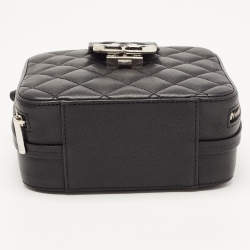 Pre Owned Chanel Black Quilted Leather Mini CC Box Camera Bag