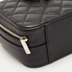 Pre Owned Chanel Black Quilted Leather Mini CC Box Camera Bag