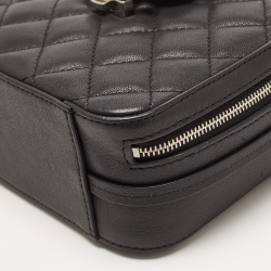 Pre Owned Chanel Black Quilted Leather Mini CC Box Camera Bag