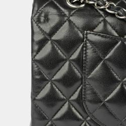 Pre Owned Chanel Black Caviar Leather Small Classic Flap Bag
