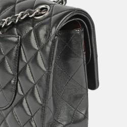 Pre Owned Chanel Black Caviar Leather Small Classic Flap Bag