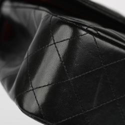 Pre Owned Chanel Black Caviar Leather Small Classic Flap Bag