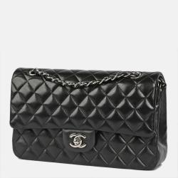 Pre Owned Chanel Black Caviar Leather Small Classic Flap Bag