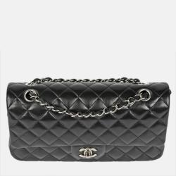 Pre Owned Chanel Black Caviar Leather Small Classic Flap Bag